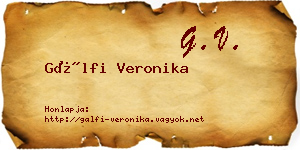 Gálfi Veronika névjegykártya